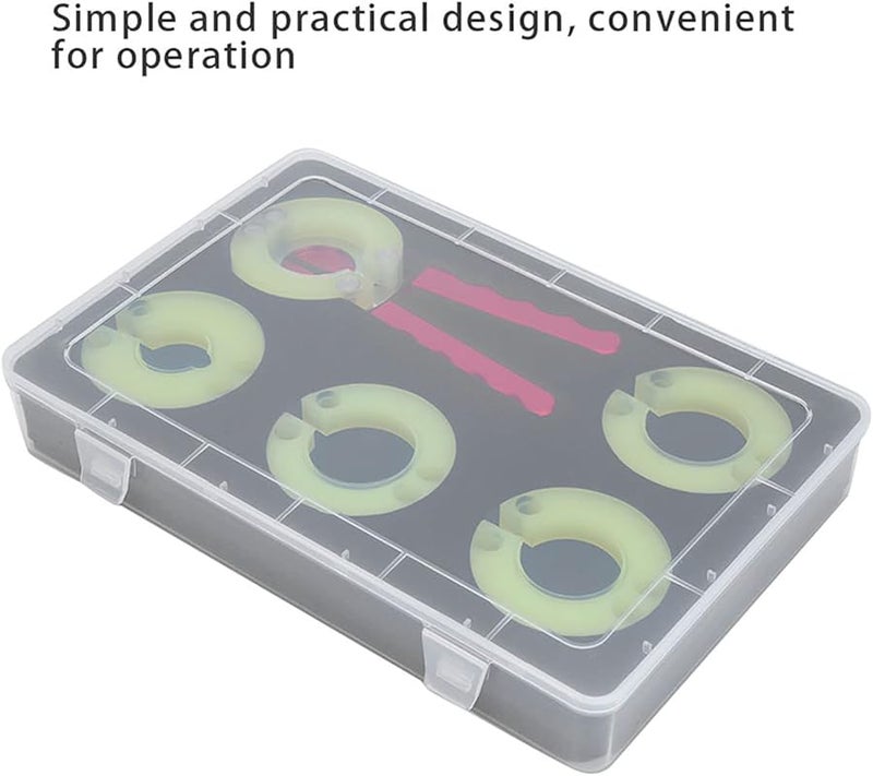 Watch Bezel Opener Tool Kit with 4 Rings for Removal and Repair Red Elastic Rubber - Image 3
