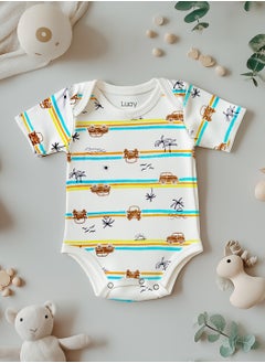 LUAY LUAY 100% Organic Cotton  Based Onesies | Sleepsuits| Night Suits|Jumpsuit | Wondersuit for Baby Boys & Baby Girls, New-Born, infants,Toddlers_ Including Vibrant Pattren & Colors Create festive look  - Image 3