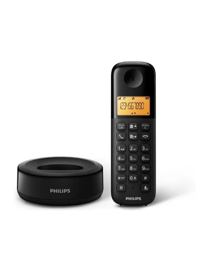 Philips Wireless Telephone - Black D1601B-63 - Image 3
