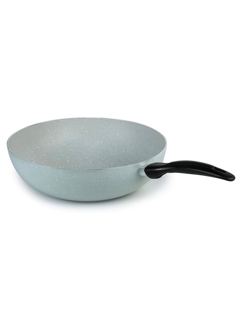 Wilson 30cm Aluminium Pressed Wok Pan, Non- Stick, Induction, Dual Marble coated - Image 1