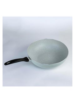 Wilson Wilson 26cm Aluminium Pressed Wok Pan, Non- Stick, Induction, Dual Marble coated - Green  - Image 2