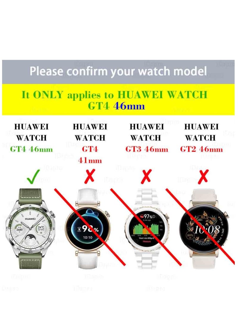 Compatible with Huawei Watch GT4 46mm Stainless Steel Band Replacement Wristband Metal Watch Band for Huawei Gt4 Watch Strap 46mm (Black) - Image 2