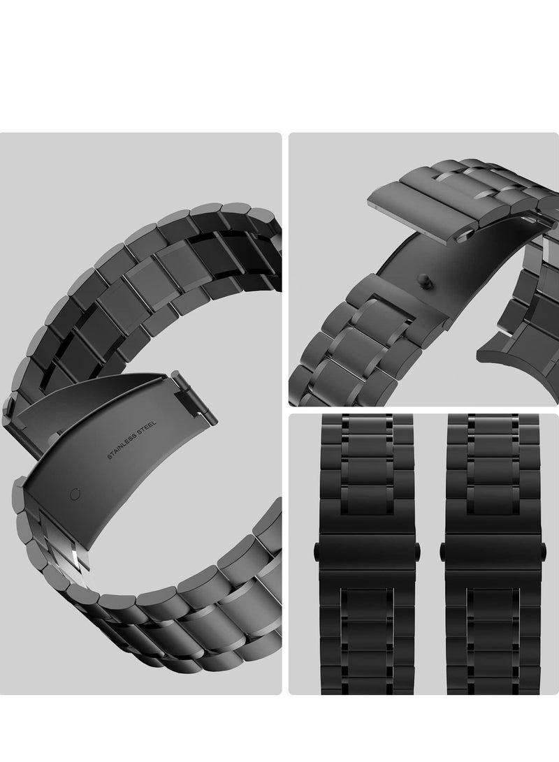 Compatible with Huawei Watch GT4 46mm Stainless Steel Band Replacement Wristband Metal Watch Band for Huawei Gt4 Watch Strap 46mm (Black) - Image 4