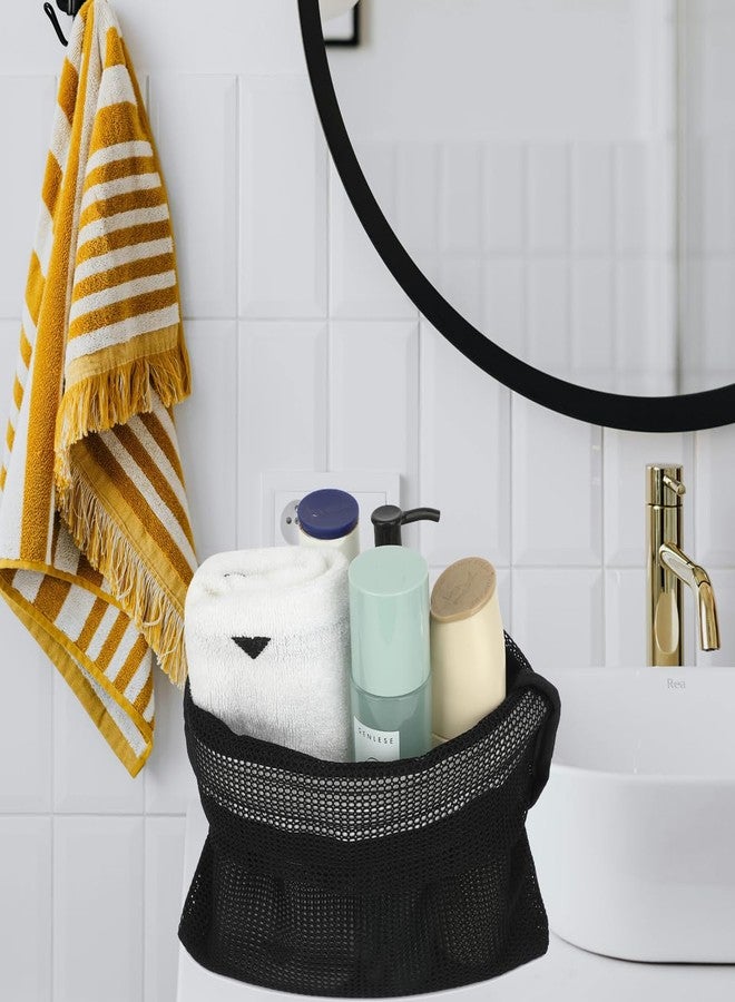 GYEUKHAM Mesh Shower Caddy Portable Shower Bag for Travel, Gym, Camping - Quick-Dry Hanging Toiletry Organizer with Zipper Pockets for Bathroom Essentials,Black - Image 5