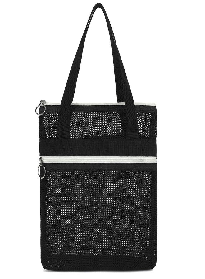 GYEUKHAM Mesh Shower Caddy Portable Shower Bag for Travel, Gym, Camping - Quick-Dry Hanging Toiletry Organizer with Zipper Pockets for Bathroom Essentials,Black - Image 1