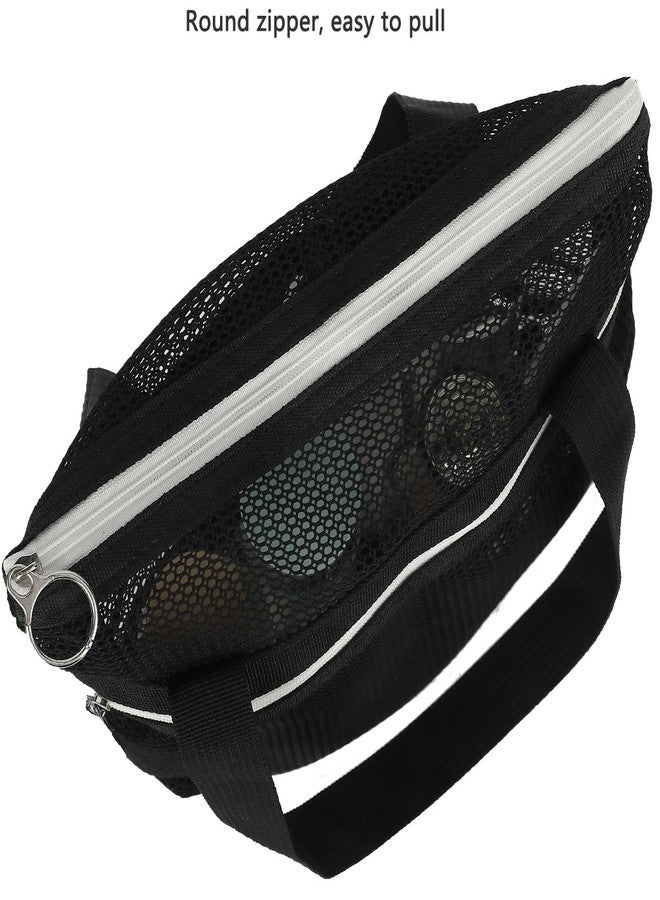 GYEUKHAM Mesh Shower Caddy Portable Shower Bag for Travel, Gym, Camping - Quick-Dry Hanging Toiletry Organizer with Zipper Pockets for Bathroom Essentials,Black - Image 4