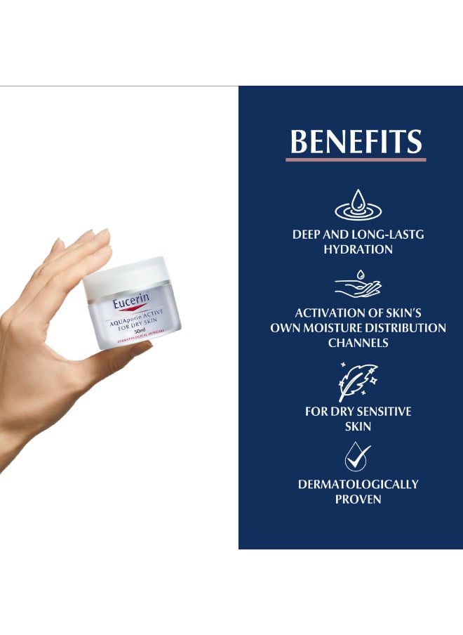 Eucerin Aquaporin Active Rich Face Day Cream With Gluco-Glycerol And Hyaluronic Acid, Refreshing Face Moisturizer For 24-Hour Hydration 50Ml  - Image 3