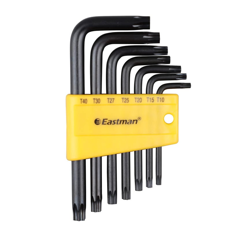 Eastman 7 Pcs Star Allen Keys Set Short Pattern Chrome Vanadium Steel Champhered Heads Black Finish Fully Heat Treated EAK2407 - Image 1