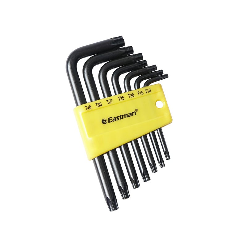 Eastman 7 Pcs Star Allen Keys Set Short Pattern Chrome Vanadium Steel Champhered Heads Black Finish Fully Heat Treated EAK2407 - Image 3