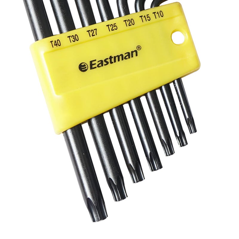 Eastman 7 Pcs Star Allen Keys Set Short Pattern Chrome Vanadium Steel Champhered Heads Black Finish Fully Heat Treated EAK2407 - Image 4