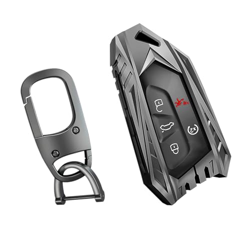 SLAKNOK for Volkswagen Key Fob Cover with Keychain,Stylish and Durable Zinc Alloy Protection Key Case Compatible with VW ID3 ID4 MK8 Golf GTI Skoda Octavia Remote Key Shell Accessories - Image 1