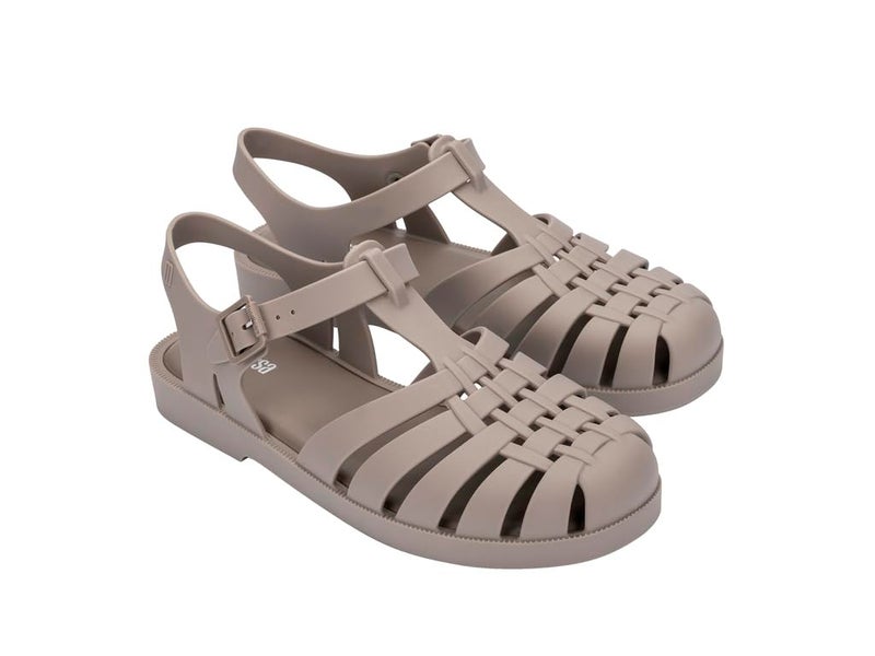 Melissa Possession Jelly Sandal for Women - The Original Jelly Shoe, Fisherman's Sandal with Adjustable Strap and Side Buckle, Matte Beige, 8 - Image 1