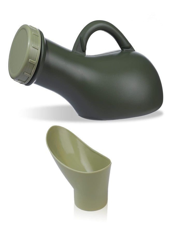 NUOMI Unisex Urinal Bottle Portable Pee Bottle with a Lid and Funnel Plastic Travel Toilet Urinal for Men and Women Hospital Camp Car, 1000 ML - Image 1