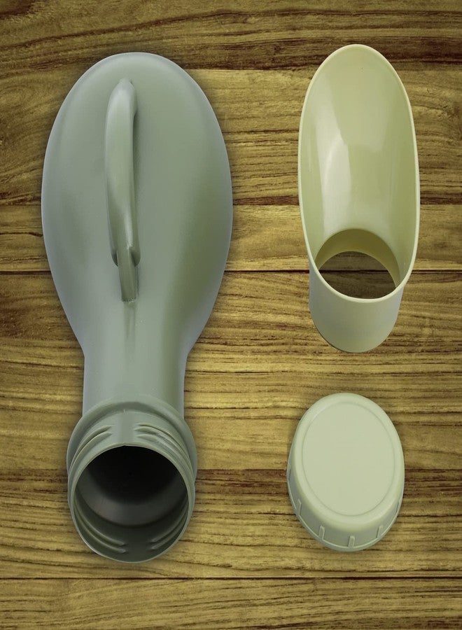 NUOMI Unisex Urinal Bottle Portable Pee Bottle with a Lid and Funnel Plastic Travel Toilet Urinal for Men and Women Hospital Camp Car, 1000 ML - Image 3