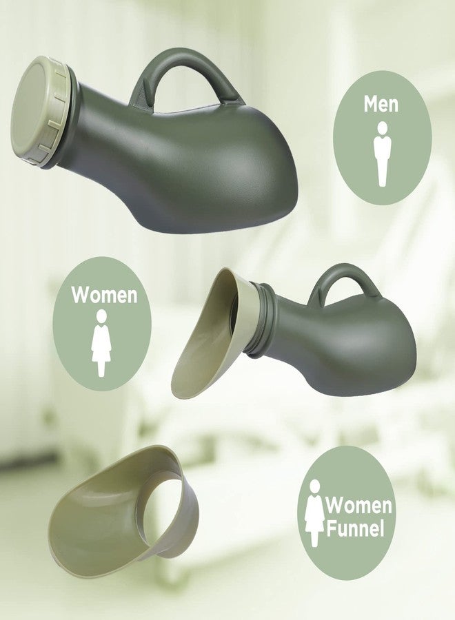 NUOMI Unisex Urinal Bottle Portable Pee Bottle with a Lid and Funnel Plastic Travel Toilet Urinal for Men and Women Hospital Camp Car, 1000 ML - Image 4