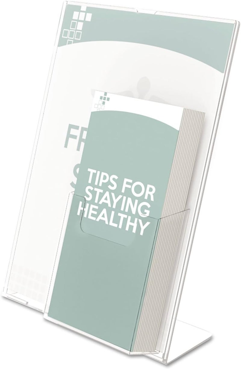 Deflecto حامل لافتات ديفليكتو 590501 بصورة متفوقة مع جيب 9w x 4 12d X 10 34h شفاف - Image 3