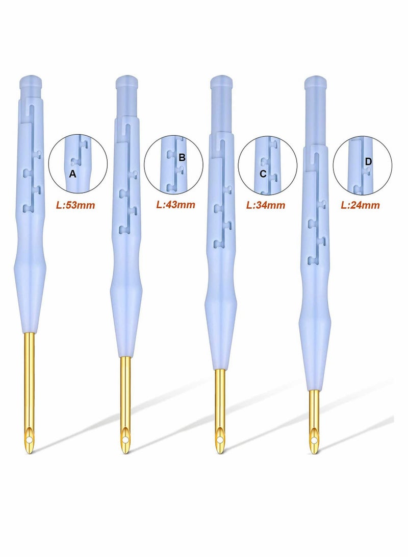 Zikra 17 Pieces Punch Needle Embroidery Kits, Adjustable Rug Yarn Punch Needle, Wooden Handle Embroidery Pen, Needle Threader, Punch Needle Cloth for Embroidery Floss Cross Stitching Beginners - Image 2