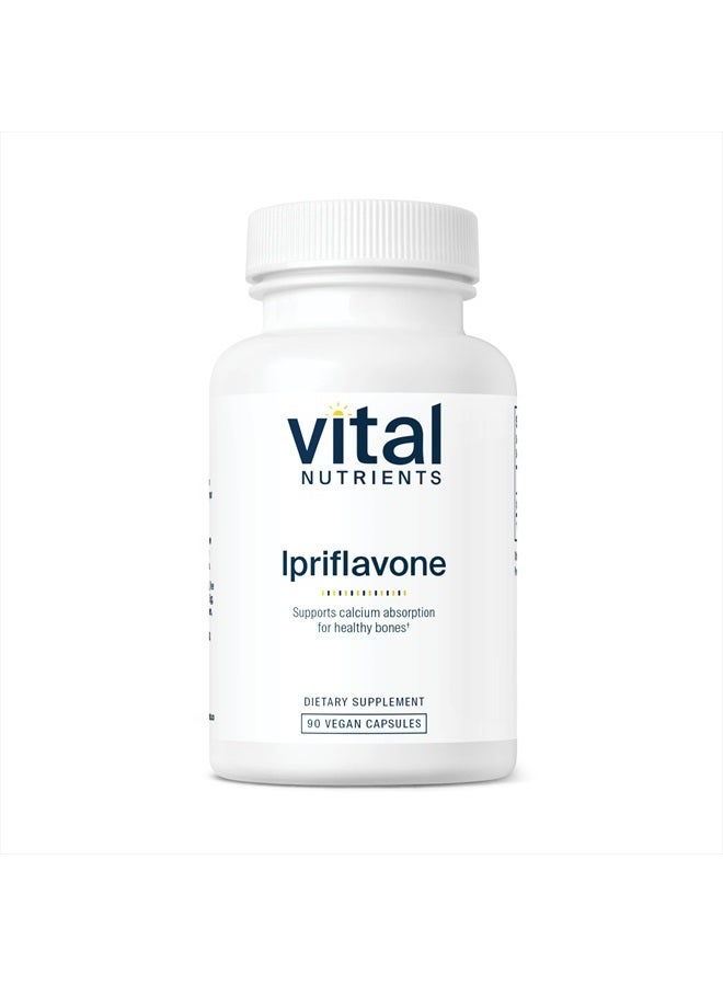 Vital Nutrients Ipriflavone - Isoflavone Support for Healthy Bones and Calcium Absorption - 90 Vegetarian Capsules per Bottle - 600 mg  - Image 1
