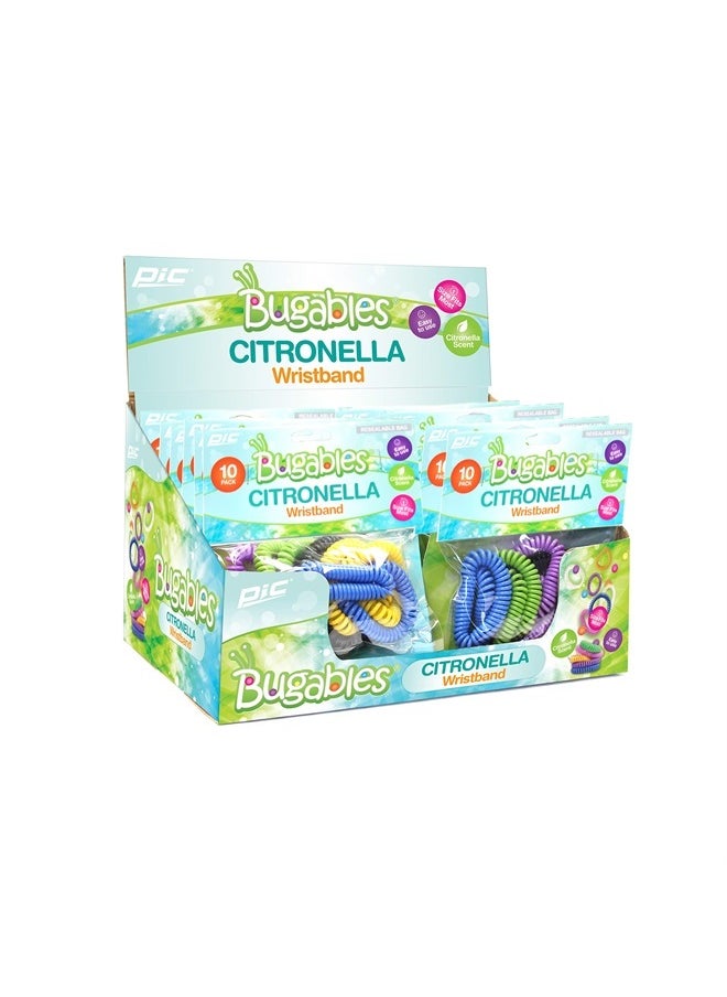 PIC Bugables Citronella Scented Coil Wristbands, Reusable and Resealable, One Size Fits All (Pack of 10)  - Image 2