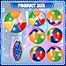 MiniInflat 12 Pcs Light up Beach Balls 16 Jumbo Pool LED Balls Glow in The Dark Neon Giant Inflatable for Summer Hawaiian Tropical Theme Beach Party Decor Water Accessory Rainbow - Image 4