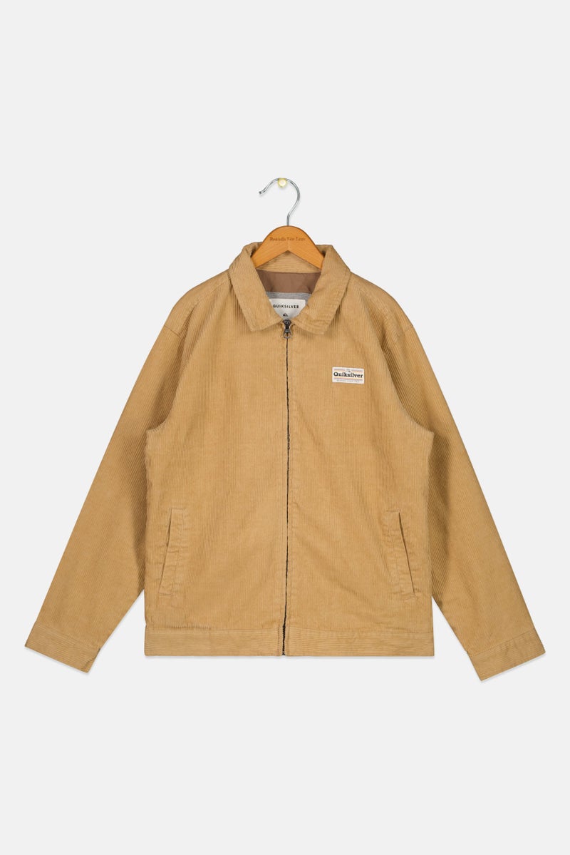 QUIKSILVER Kids Boy Corduroy Jacket Shirt, Tan - Image 2