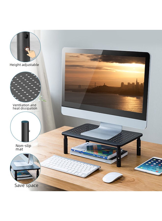Generic - Monitor Computer Bracket Liftable Laptop Desktop Base Shelf Storage Rack Pad Height Increasing Rack-Color:2 Pack - Image 1