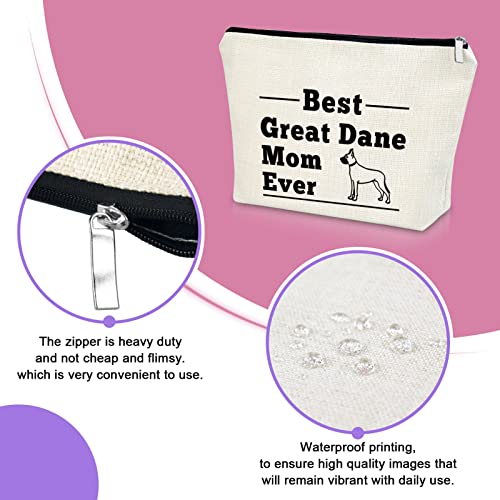 Sazuwu Great Dane Gift Bag for Women Dane Owners Makeup Cosmetic Bag Mom Christmas Birthday Mother's Day Thanksgiving Gifts Travel Pouch - Image 3