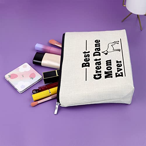 Sazuwu Great Dane Gift Bag for Women Dane Owners Makeup Cosmetic Bag Mom Christmas Birthday Mother's Day Thanksgiving Gifts Travel Pouch - Image 5
