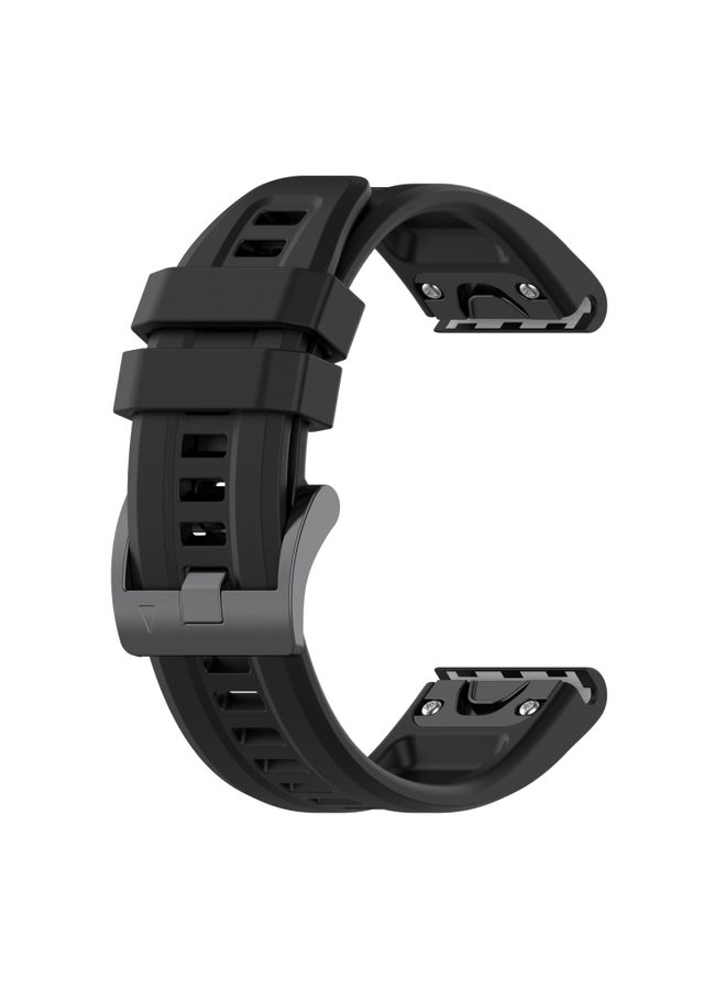 Replacement Strap For Garmin Fenix 5S 20mm Silicone Solid Color Watch Band Black