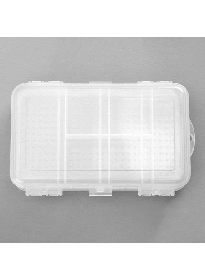 MUXSAM Double Sided Storage Organizer Container With Dividers, 1-Pack Jewelry Box Case 5.6X3.3In For Craft Beads Makeup Rings Earrings Necklace Fishing Tackles Screws (Plastic Front 4 + Back 6 Grids) - Image 2