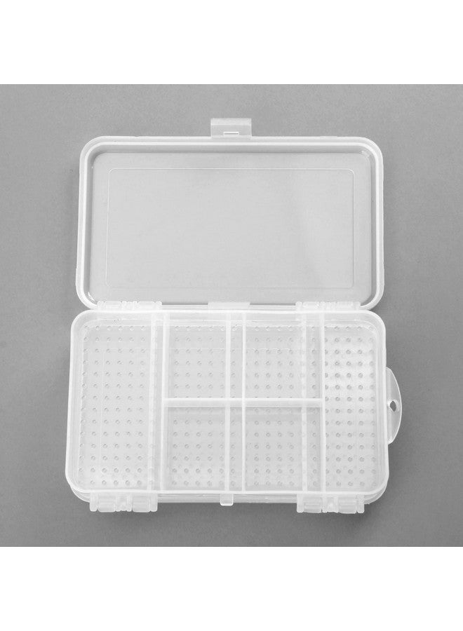 MUXSAM Double Sided Storage Organizer Container With Dividers, 1-Pack Jewelry Box Case 5.6X3.3In For Craft Beads Makeup Rings Earrings Necklace Fishing Tackles Screws (Plastic Front 4 + Back 6 Grids) - Image 4