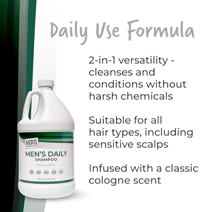 Men's Gallon Shampoo - Moisturizing & Hydrating Shampoo for Sensitive Scalp - Paraben Free, Vegan & Cruelty Free - Gentle Hair Cleansing (128 Fl Oz - Image 3