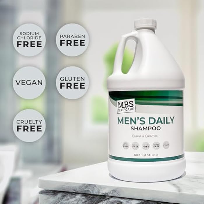 Men's Gallon Shampoo - Moisturizing & Hydrating Shampoo for Sensitive Scalp - Paraben Free, Vegan & Cruelty Free - Gentle Hair Cleansing (128 Fl Oz - Image 4