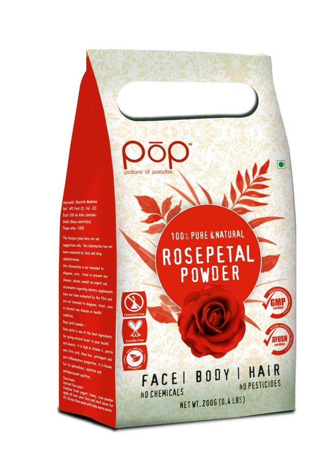 POP (Potions of Paradise) Potions Of Paradise Rose Petal Powder For Hair Growth And Conditioning 200 Grams