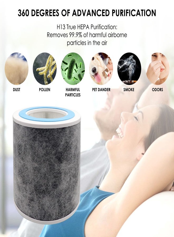 Flintar HP102 Replacement Filter, Made in TAIWAN, Compatible with Shark Air Purifier HP100, HP102, HC450, HC451, HC452, HC455, Compares to Part # HE1FKBAS and HE1FKPET (2-Pack) - Image 3