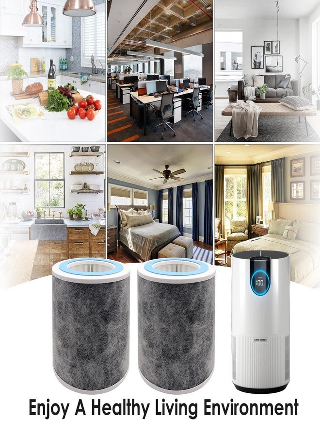 Flintar HP102 Replacement Filter, Made in TAIWAN, Compatible with Shark Air Purifier HP100, HP102, HC450, HC451, HC452, HC455, Compares to Part # HE1FKBAS and HE1FKPET (2-Pack) - Image 5