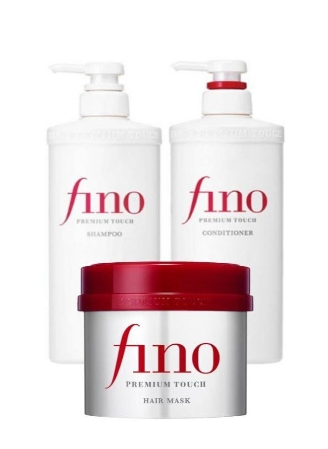 Fino Premium Touch Luxury Hair Care Set - Shampoo, Conditioner, Hair Mask, and Hair Oil - Dry Damaged Repair - Image 5