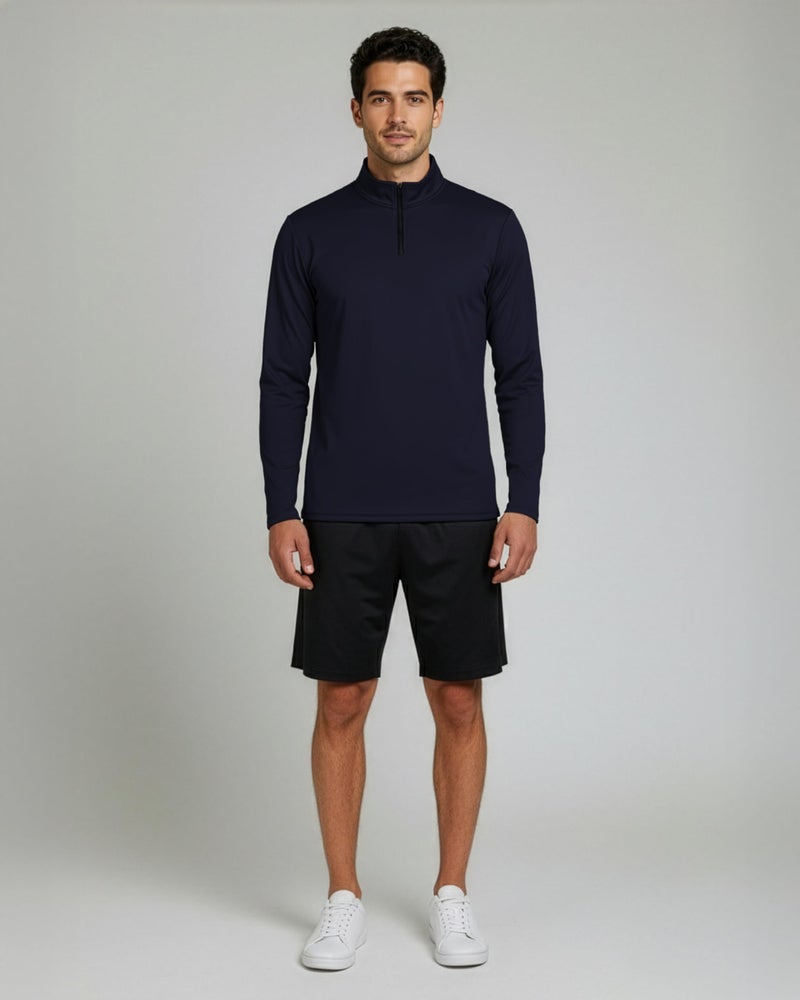 REALESSENTIALS Real Essentials 3 Pack: Men's Mesh Long Sleeve Athletic Quarter Zip Pullover Outdoor UPF 50+ 5X Tall Set 9 XL - Image 4