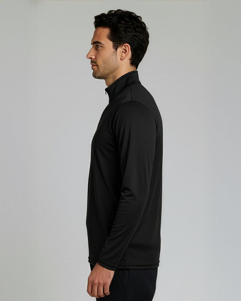 REALESSENTIALS Real Essentials 3 Pack: Men's Mesh Long Sleeve Athletic Quarter Zip Pullover Outdoor UPF 50+ 5X Tall Set 9 XL - Image 5