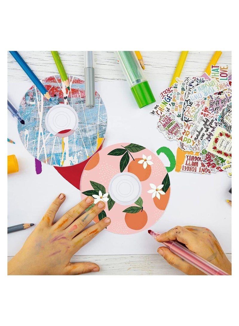 كابتن تيك قرص مضغوط شفاف ، 20 قطعة أقراص مضغوطة شفافة للرسم ، أقراص مضغوطة فارغة للزينة DIY بها بنفسك جدار جمالي لتزيين غرفة CD أقراص مضغوطة جدارية شفافة لتزيين الحائط مستلزمات الحفلات - Image 2