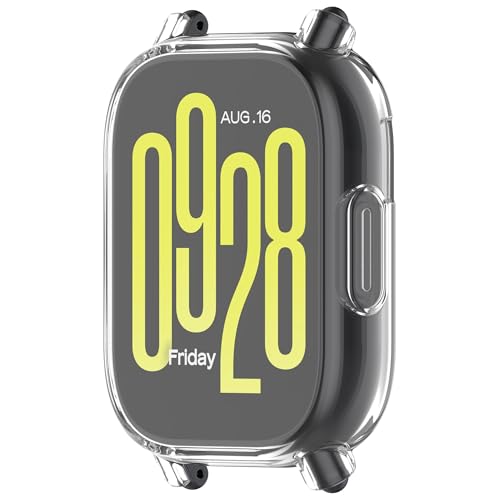 Wisely Protective Case Cover Compatible for Redmi Watch 5 Lite SmartWatch Full Screen Protector Soft Case HD Clear, Transparent - Image 3