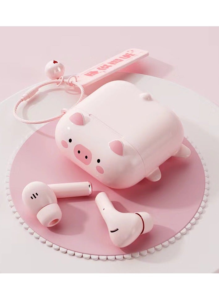 True Wireless Pink Cute Earbuds Bluetooth Kawaii Headphones for Girls Small Mini Earbuds for Kids Noise Cancelling Earbuds TWS Earphones Kids Wireless Earbuds for iPhone Android - Image 1