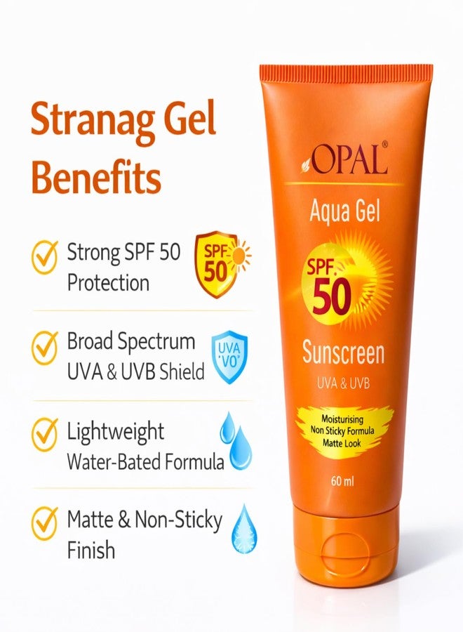 اوبال واقي الشمس أوبال أكوا جل بعامل حماية SPF50، عبوة من 3 قطع (60 مل لكل قطعة) حماية واسعة النطاق من الأشعة فوق البنفسجية UVA وUVB | لوشن واقي من الشمس خفيف الوزن، غير لزج، ولا يترك طبقة بيضاء، مناسب للبشرة الدهنية والجافة - Image 2