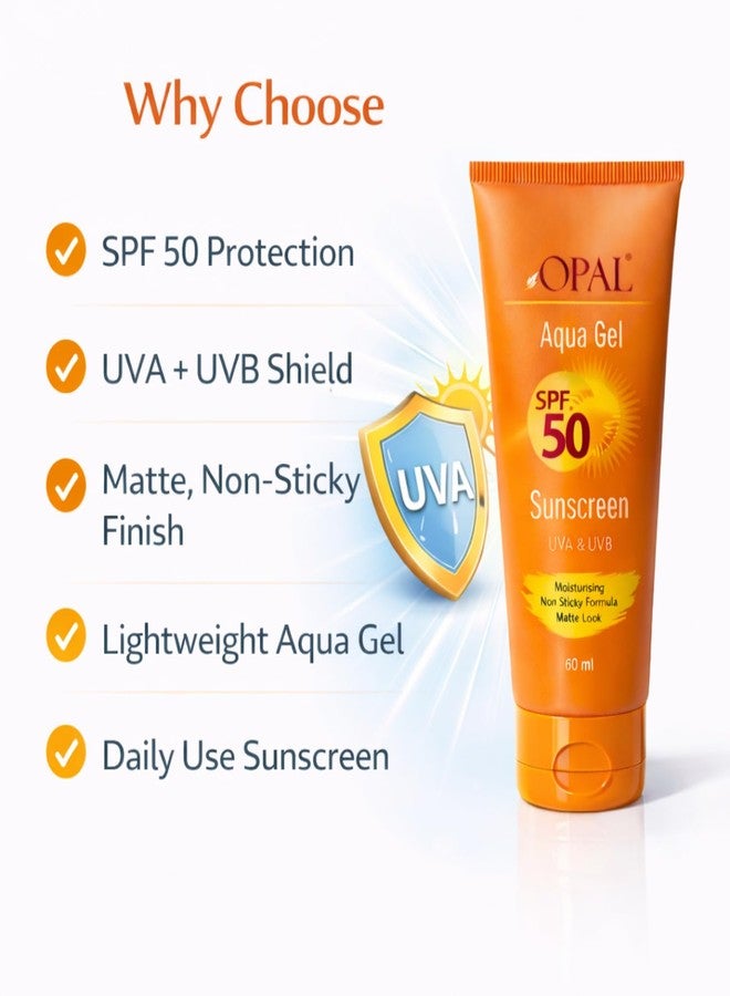 اوبال واقي الشمس أوبال أكوا جل بعامل حماية SPF50، عبوة من 3 قطع (60 مل لكل قطعة) حماية واسعة النطاق من الأشعة فوق البنفسجية UVA وUVB | لوشن واقي من الشمس خفيف الوزن، غير لزج، ولا يترك طبقة بيضاء، مناسب للبشرة الدهنية والجافة - Image 3