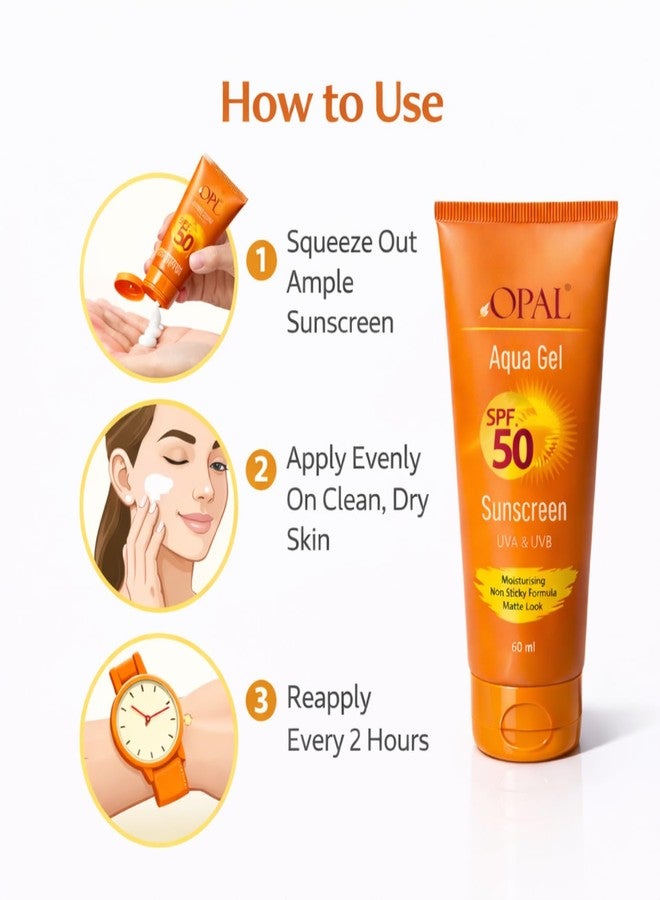 اوبال واقي الشمس أوبال أكوا جل بعامل حماية SPF50، عبوة من 3 قطع (60 مل لكل قطعة) حماية واسعة النطاق من الأشعة فوق البنفسجية UVA وUVB | لوشن واقي من الشمس خفيف الوزن، غير لزج، ولا يترك طبقة بيضاء، مناسب للبشرة الدهنية والجافة - Image 5