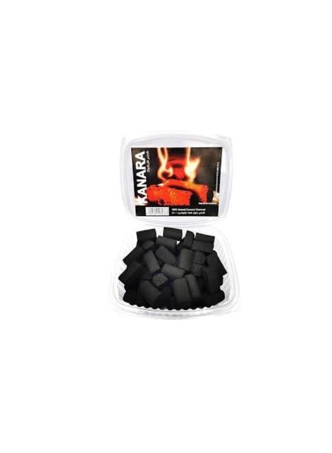 Kanara Coconut Shell Charcoal - 100% Natural Coal Cubes for, Bakhoor, Incense, BBQ - Long-Lasting, Low Smoke, Odorless Briquettes - 0.7 kg Box