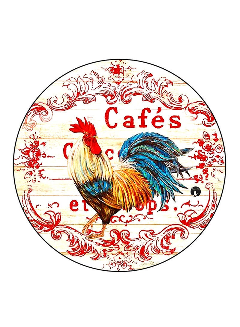 RKN Rooster Printed Fridge Magnet Round  Multicolour - Image 2