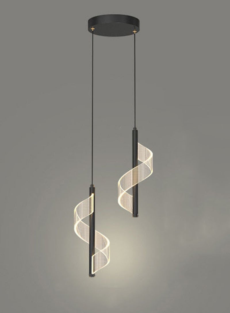 EzzySo Nordic LED Pendant Lights Chandeliers with Three-color light change Indoor Ceiling Lamp Hanging Lighting for Home Bedside Living Room Decoration Dining Tables Aisle Black Modern Light - Image 1