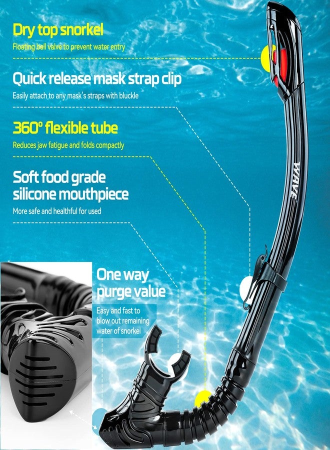 Wave Nearsighted Snorkel Gear, Nearsighted Dry Snorkel Mask Set for Adult Youth, Nearsighted Anti Fog Diving Mask with Detachable Camera Mount & Adjustable Strap for Scuba Diving, Snorkeling, Freediving - Image 5