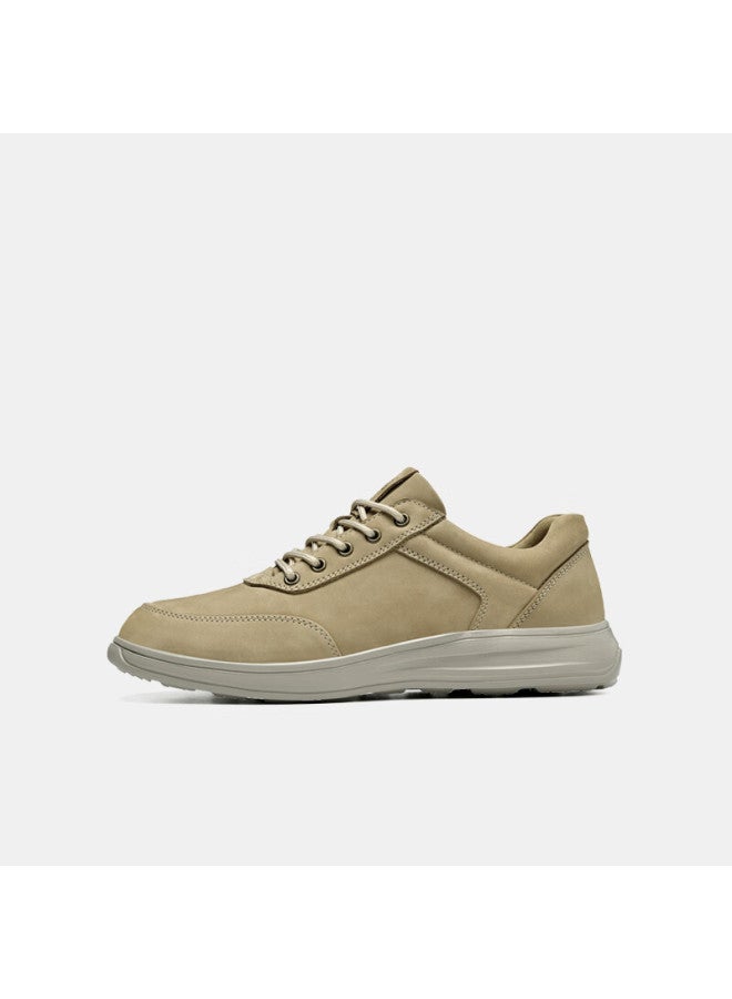 Mellen Cushioning Lightweight Durable Casual Sneakers British Style Versatile Genuine Leather Shoes Ms767573 Tan Size 43 - Image 1